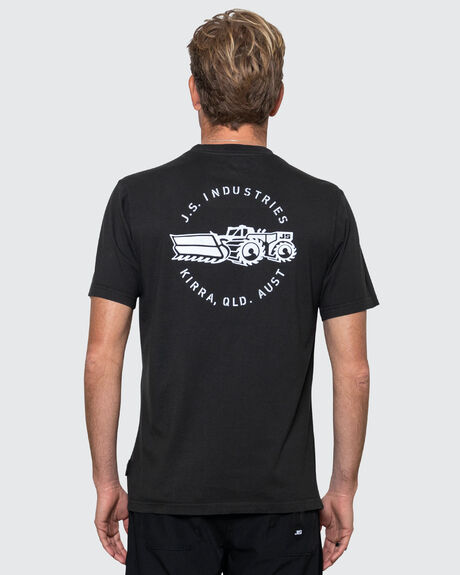 WASHED BLACK MENS CLOTHING JS INDUSTRIES GRAPHIC TEES - JSCBT1