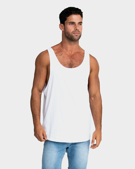 WHITE MENS CLOTHING ONEBYONE SINGLETS + TANKS - OBO-1033-S