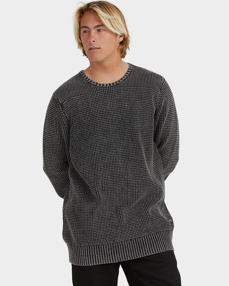 BLACK MENS CLOTHING BILLABONG KNITS + CARDIGANS - UBYSW00101-BLK