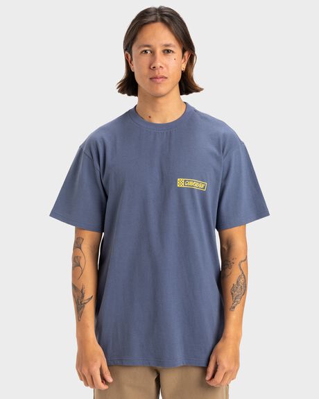 VINTAGE INDIGO MENS CLOTHING QUIKSILVER T-SHIRTS + SINGLETS - UQYZT05511-BYL0