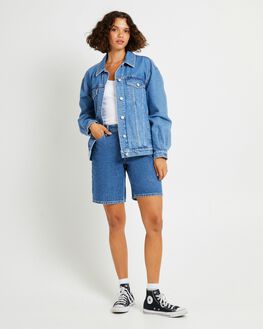 Baggy denim jacket womens top