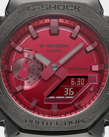 BLACK RED MENS ACCESSORIES G SHOCK WATCHES - GM2100B-4ABLKRD