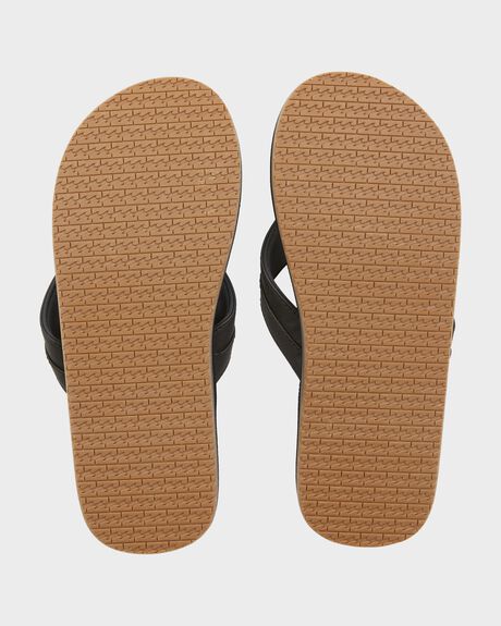 BLACK MENS FOOTWEAR BILLABONG SLIDES + THONGS - UBYL100038-BLK