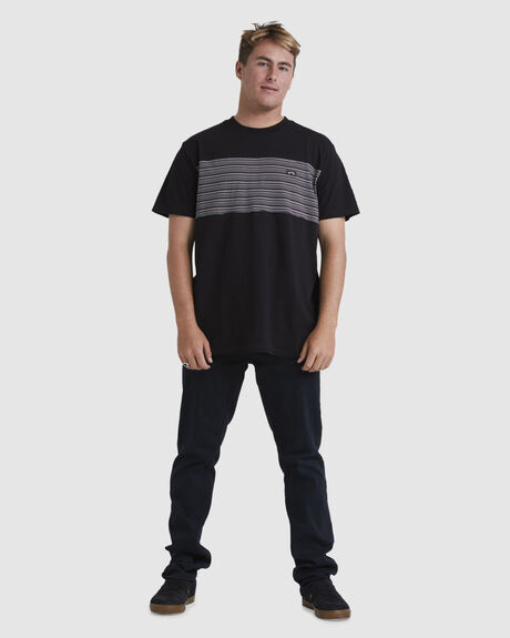 BLACK MENS CLOTHING BILLABONG GRAPHIC TEES - UBYKT00128-BLK