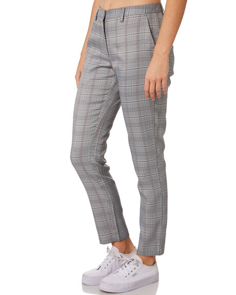 GREY PLAID WOMENS CLOTHING SILENT THEORY PANTS - 6034029GRY