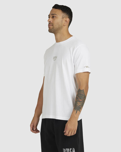 WHITE MENS CLOTHING RVCA GRAPHIC TEES - UVYZT00425-WHT