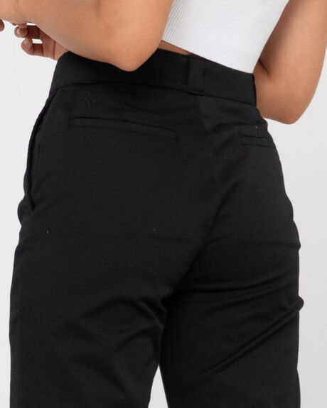 BLACK WOMENS CLOTHING RUSTY PANTS - S23-PAL1371-BLK-10