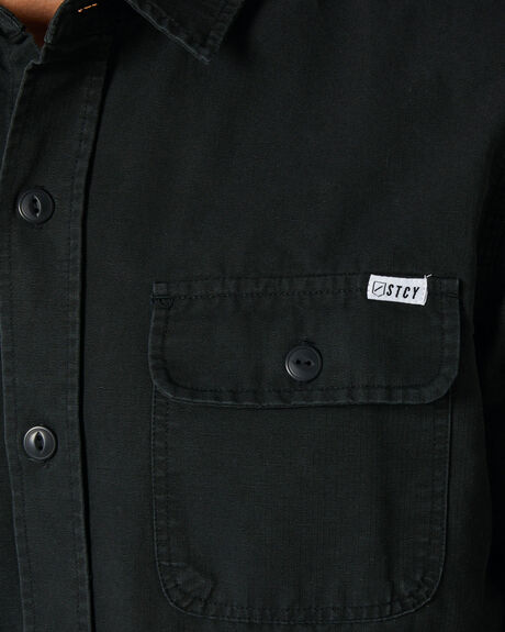 BLACK MENS CLOTHING STCY.CO SHIRTS - STSHIWRKBLK