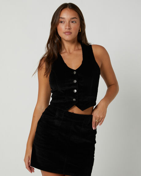 BLACK WOMENS CLOTHING ALL ABOUT EVE TOPS - 6421380-BLK