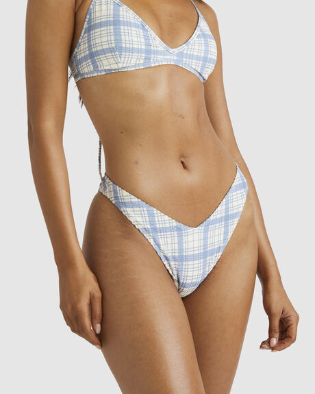 CORONET BLUE WOMENS SWIMWEAR RVCA BIKINI BOTTOMS - UVJX400133-BLQ0