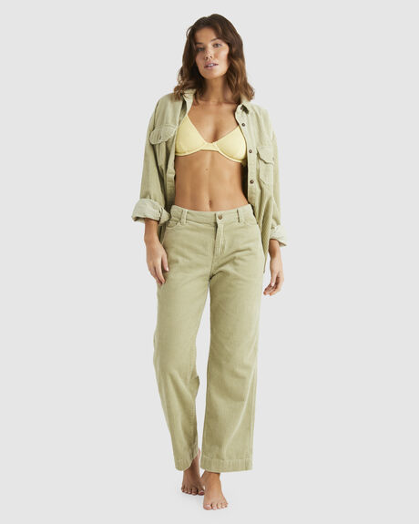 LIGHT AVOCADO WOMENS CLOTHING BILLABONG PANTS - UBJNP00180-TGQ0