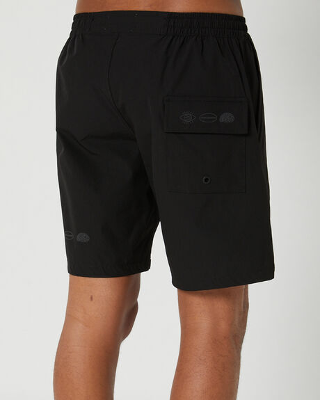 BLACK MENS CLOTHING RIVVIA PROJECTS BOARDSHORTS - RBO-22401BLK