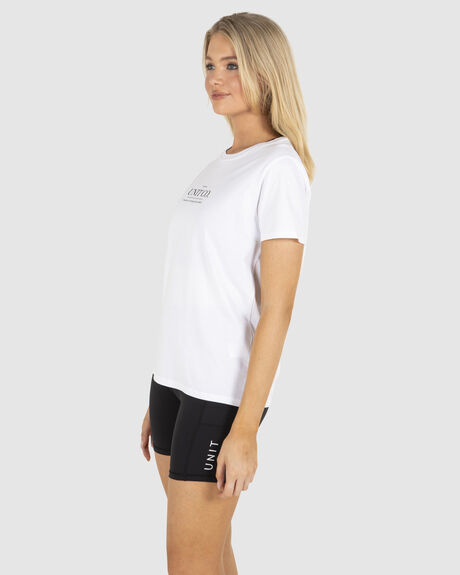 WHITE WOMENS CLOTHING UNIT T-SHIRTS + SINGLETS - 231210001-WHT