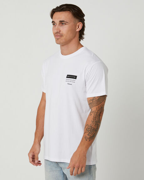 WHITE MENS CLOTHING UNIT T-SHIRTS + SINGLETS - 232110002-WHI