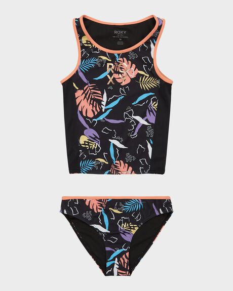 ANTHRACITE ACTIVE RG KIDS YOUTH GIRLS ROXY SWIMWEAR - ERGX203609-KVJ8