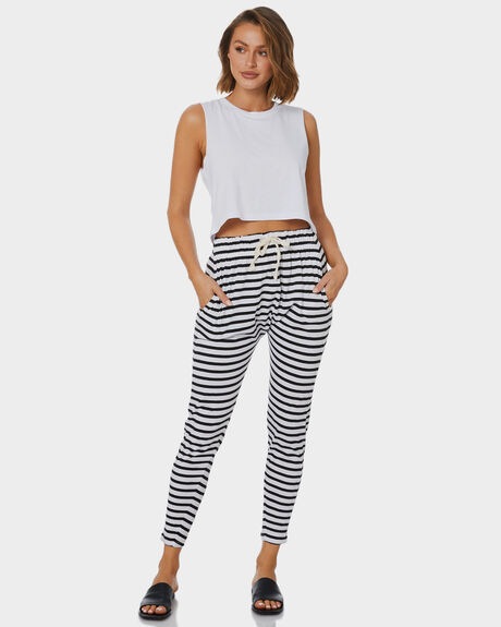 BLACK AND WHITE WOMENS CLOTHING SILENT THEORY PANTS - 6090036STR