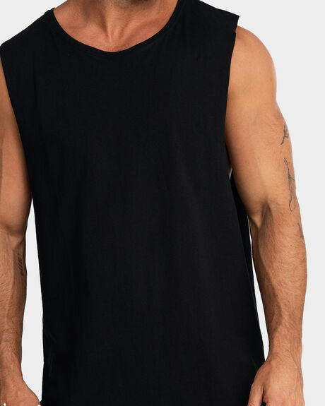 BLACK MENS CLOTHING ONEBYONE SINGLETS + TANKS - OBO-1035-S