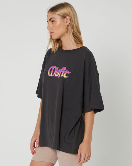 BLACK WOMENS CLOTHING MISFIT TEES - MT135005BLK