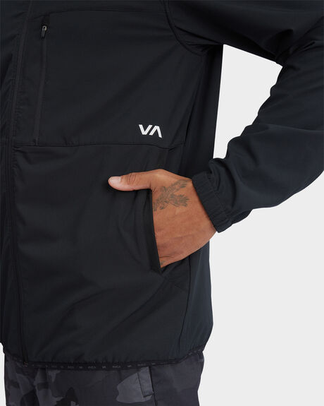 BLACK MENS CLOTHING RVCA JACKETS - AVYJK00123-BLK