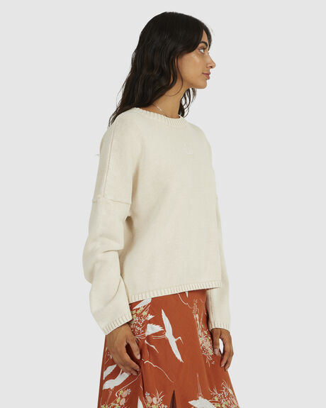 NATURAL WOMENS CLOTHING RVCA KNITS + CARDIGANS - UVJSW00110-NAT