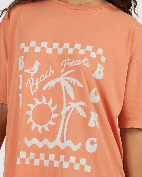 PECAN WOMENS CLOTHING BILLABONG T-SHIRTS + SINGLETS - UBJZT00258-PCN