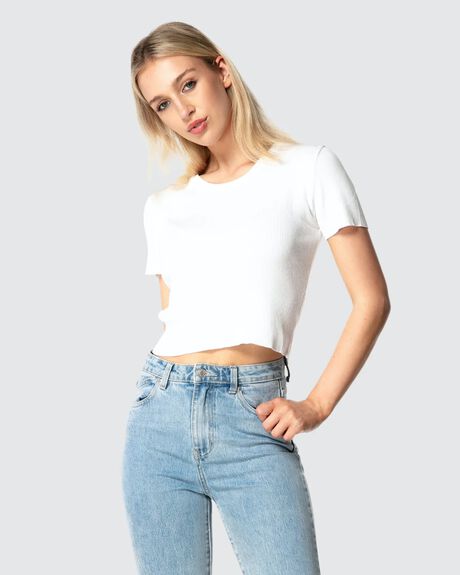 WHITE WOMENS CLOTHING ONEBYONE TEES - OBO-1075-XS