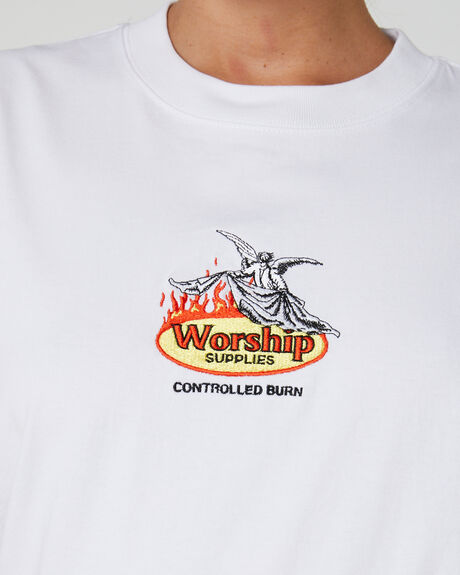 WHITE WOMENS CLOTHING WORSHIP T-SHIRTS + SINGLETS - WPA24-127A