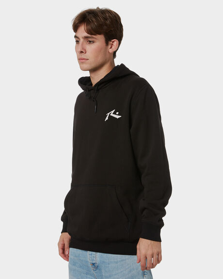 BLACK MENS CLOTHING RUSTY HOODIES - FTM0747BLK