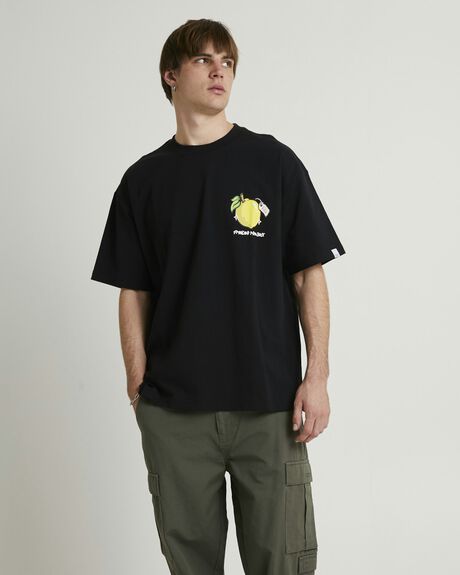 BLACK MENS CLOTHING SPENCER PROJECT T-SHIRTS + SINGLETS - SPMS25232-BLK