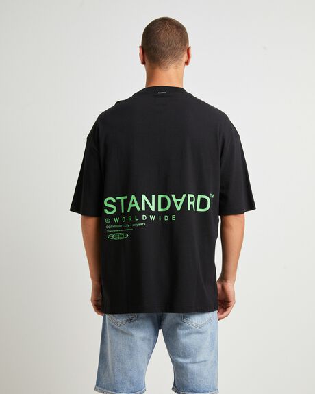 BLACK MENS CLOTHING STANDARD JEAN CO T-SHIRTS + SINGLETS - 1000106518-BLK-S