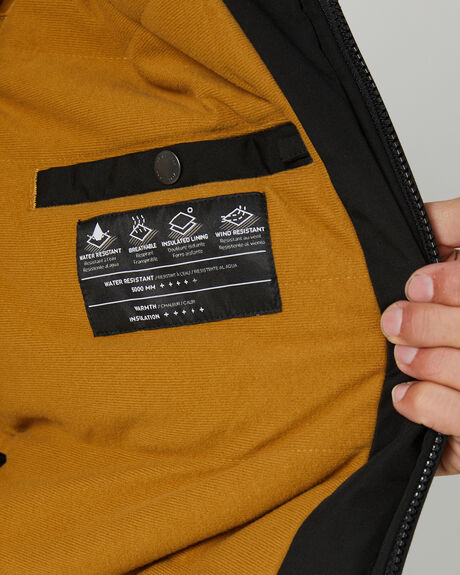 BLACK MENS CLOTHING VOLCOM JACKETS - A1712300BLK