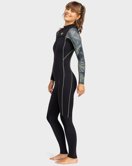 ANTHRACITE THE PALMS WETSUIT SURF WOMENS ROXY STEAMERS - ERJW103135-KVJ6