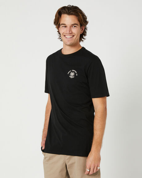 BLACK MENS CLOTHING SWELL GRAPHIC TEES - S5214004BLK