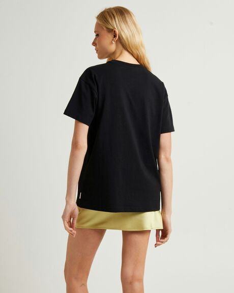 BLACK WOMENS CLOTHING INSIGHT T-SHIRTS + SINGLETS - INWW24359-BLK-XXS