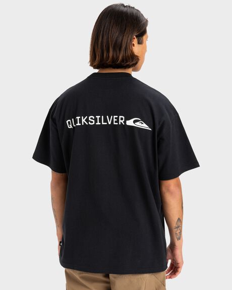 BLACK MENS CLOTHING QUIKSILVER T-SHIRTS + SINGLETS - UQYZT05517-KVJ0