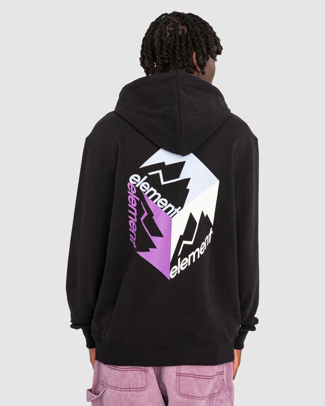 Element Texture Pullover Hoodie For Men Off Black SurfStitch