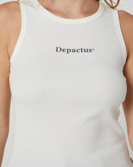 WHITE WOMENS CLOTHING DEPACTUS T-SHIRTS + SINGLETS - DEWW23356-WHT
