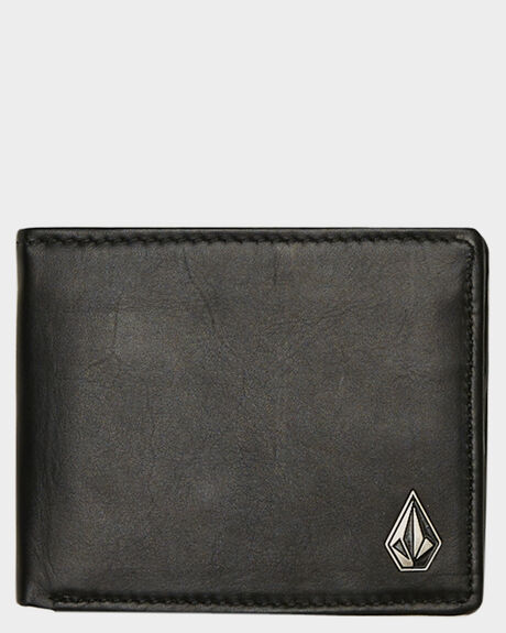 BLACK MENS ACCESSORIES VOLCOM WALLETS - D7511376BLK 