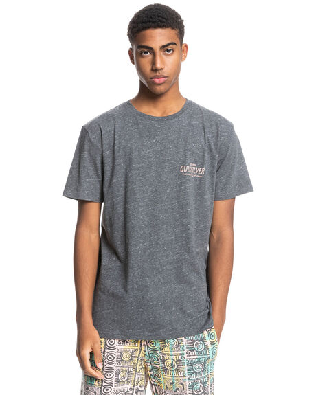 CHARCOAL HEATHER MENS CLOTHING QUIKSILVER GRAPHIC TEES - EQYZT06448-KTAH