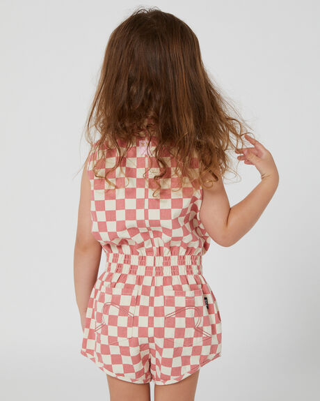 PINK CHECKS KIDS GIRLS ROCK YOUR KID DRESSES + PLAYSUITS - TGB2239-PCPNKCH