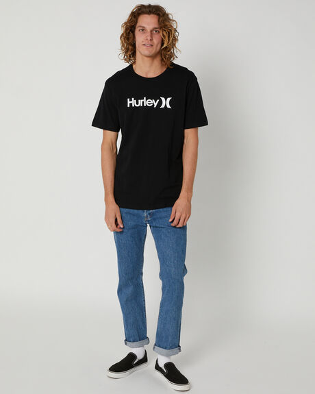 BLACK MENS CLOTHING HURLEY GRAPHIC TEES - HATS1020H010