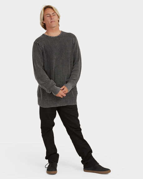 BLACK MENS CLOTHING BILLABONG KNITS + CARDIGANS - UBYSW00101-BLK