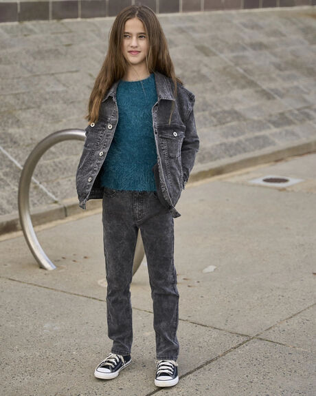 BLACK KIDS GIRLS ALPHABET SOUP PANTS - AS-GPA3129K