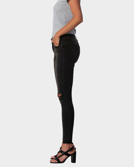 BLACK WOMENS CLOTHING ONEBYONE JEANS - OBO-892-10
