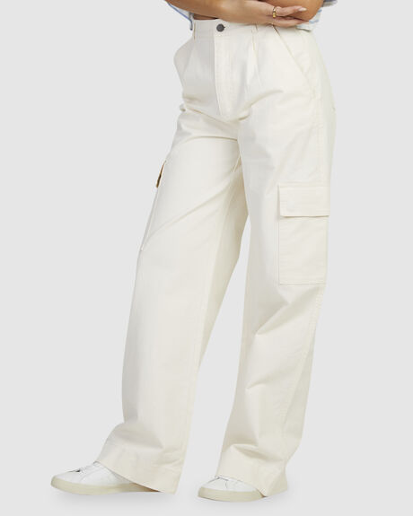 NATURAL WOMENS CLOTHING RVCA PANTS - UVJNP00131-NAT
