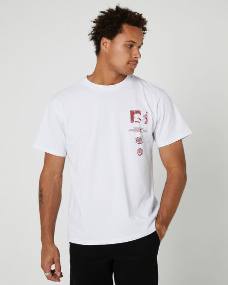 WHITE MENS CLOTHING FORMER GRAPHIC TEES - FTE-23112WHT