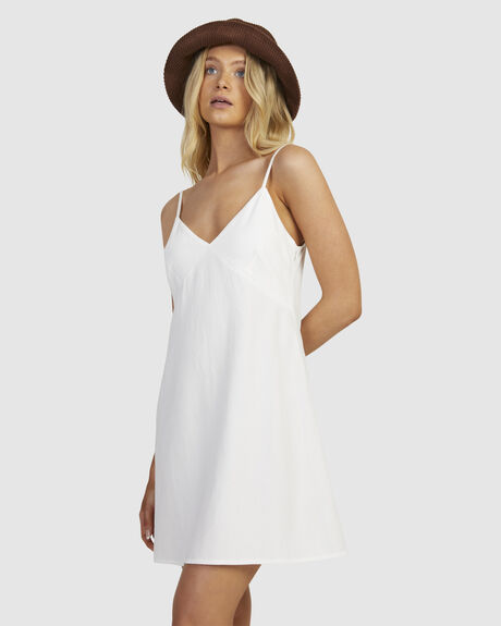 BRIGHT WHITE WOMENS CLOTHING ROXY DRESSES - URJWD03145-WBB0