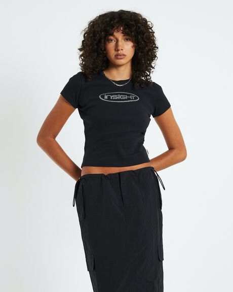 BLACK WOMENS CLOTHING INSIGHT T-SHIRTS + SINGLETS - 52436500026