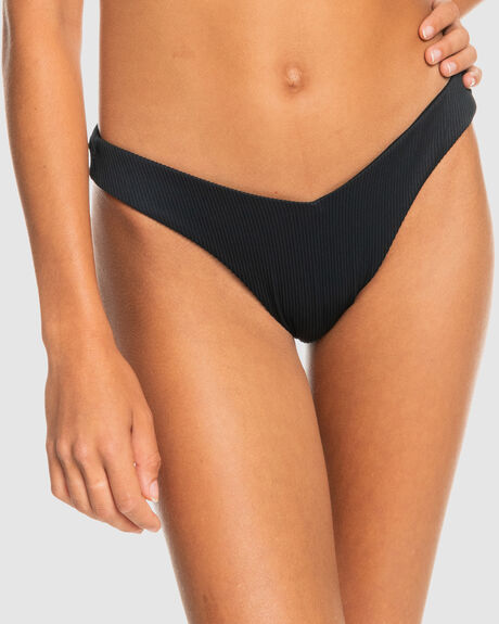 ANTHRACITE WOMENS SWIMWEAR ROXY BIKINI BOTTOMS - ERJX404434-KVJ0