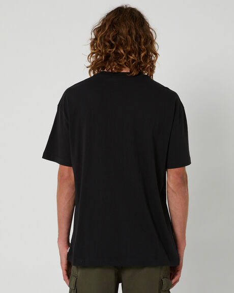 BLACK MENS CLOTHING DEPACTUS T-SHIRTS + SINGLETS - DEMS23209BLK